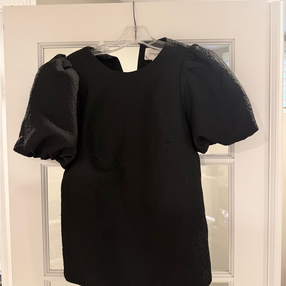 Pomander Place Black Jacquard Lyla Blouse Size S